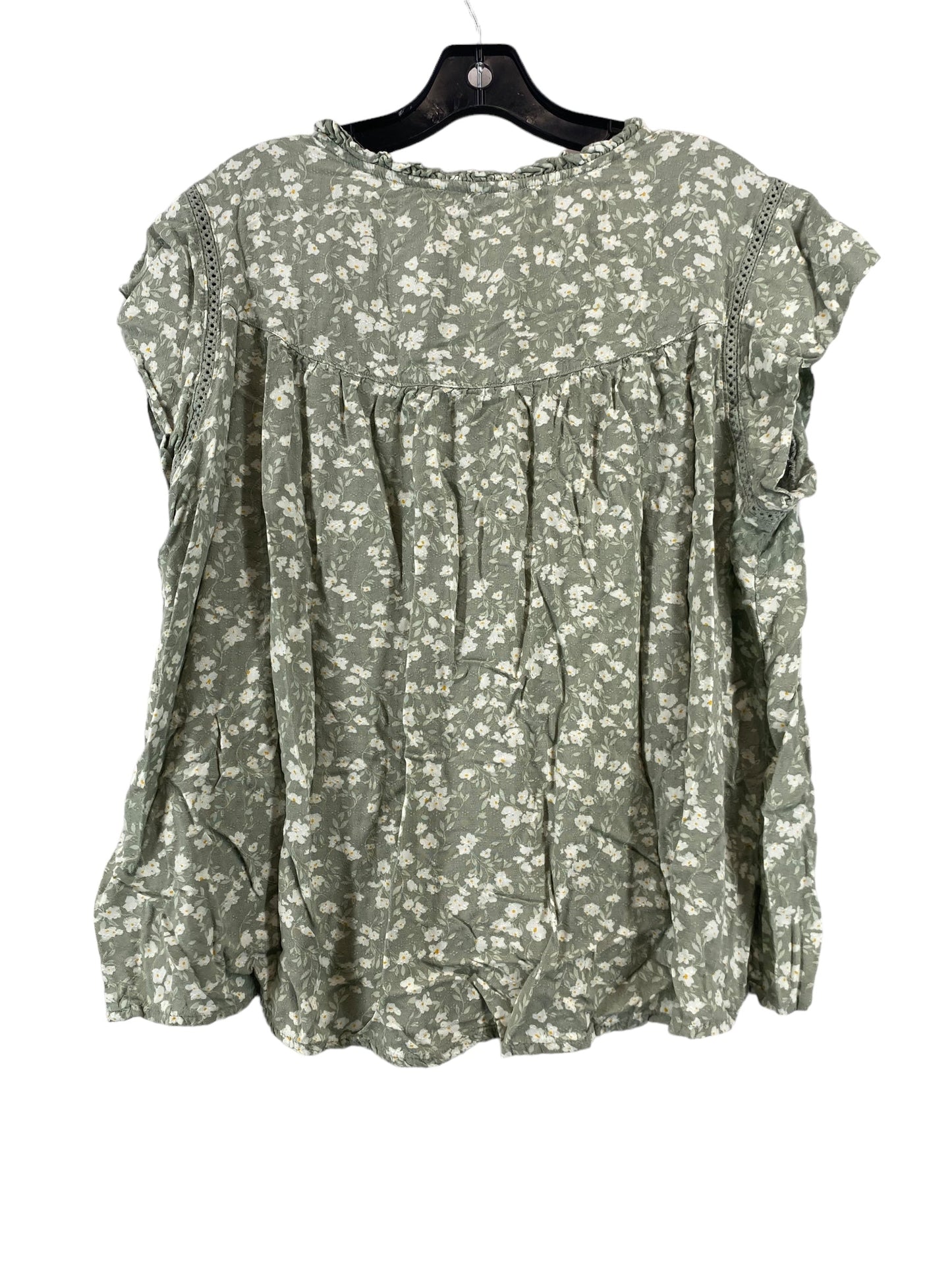 Blouse Short Sleeve By Buffalo David Bitton In Green, Size: Xl