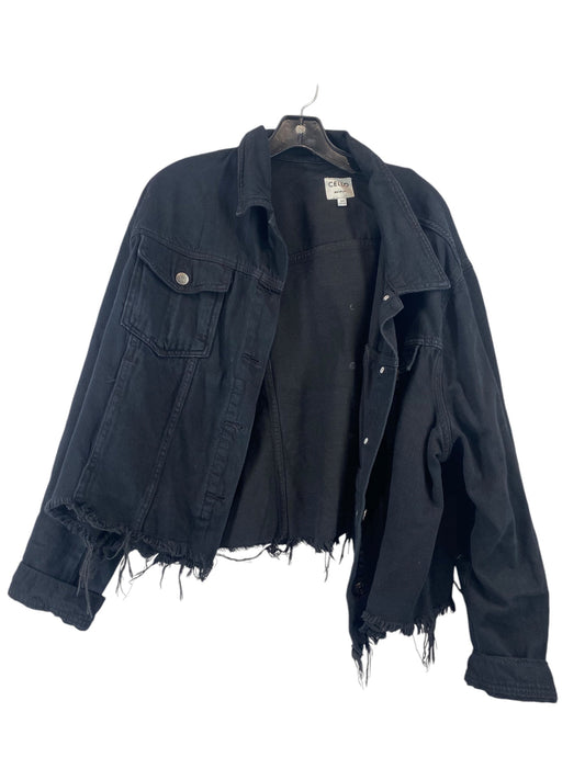 Jacket Denim By Clothes Mentor In Black Denim, Size: 3x