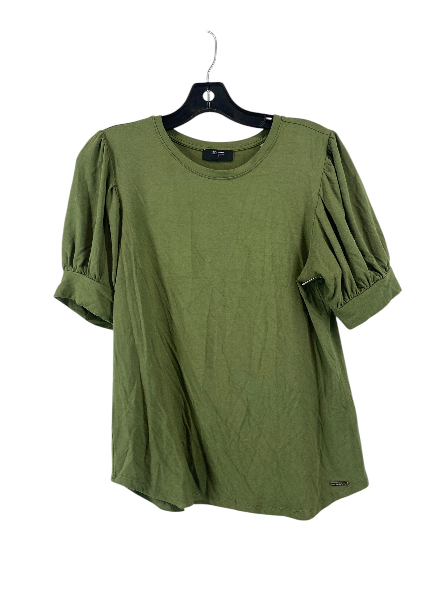 Top Short Sleeve By Tahari By Arthur Levine In Green, Size: M