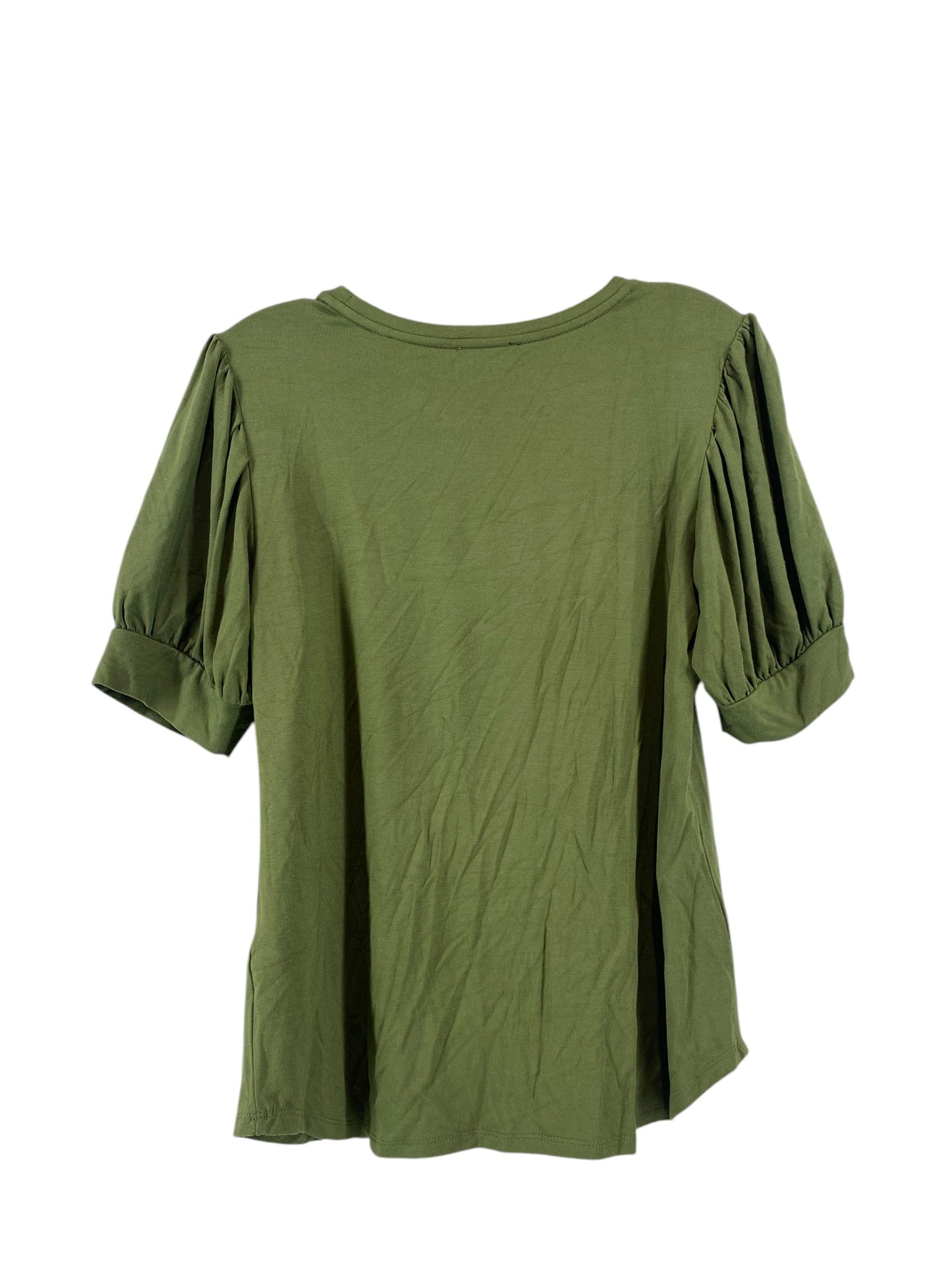 Top Short Sleeve By Tahari By Arthur Levine In Green, Size: M