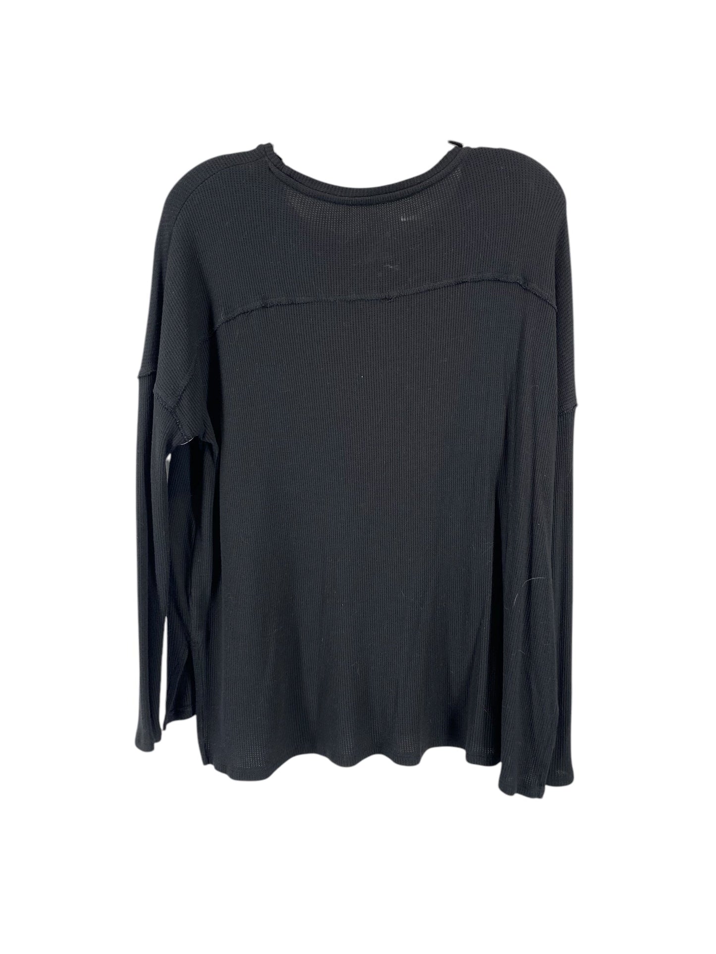 Top Long Sleeve By Aerie In Black, Size: M