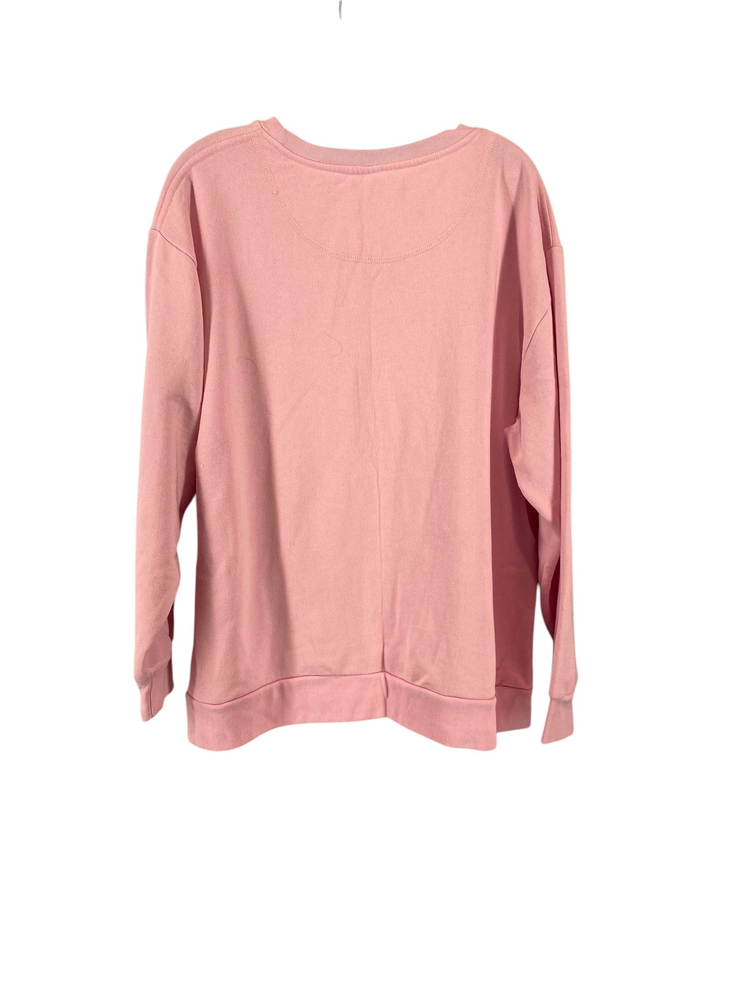 Sweatshirt Crewneck By Clothes Mentor In Pink, Size: Xxl