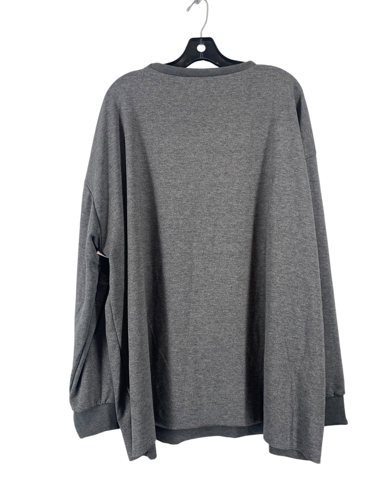 Top Long Sleeve By Shein In Grey