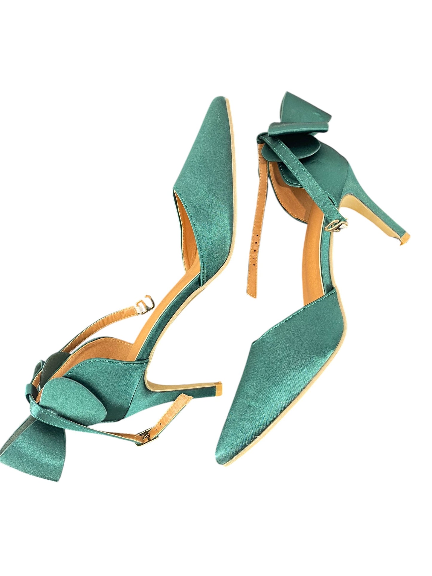 Shoes Heels Kitten By Clothes Mentor In Green, Size: 8.5