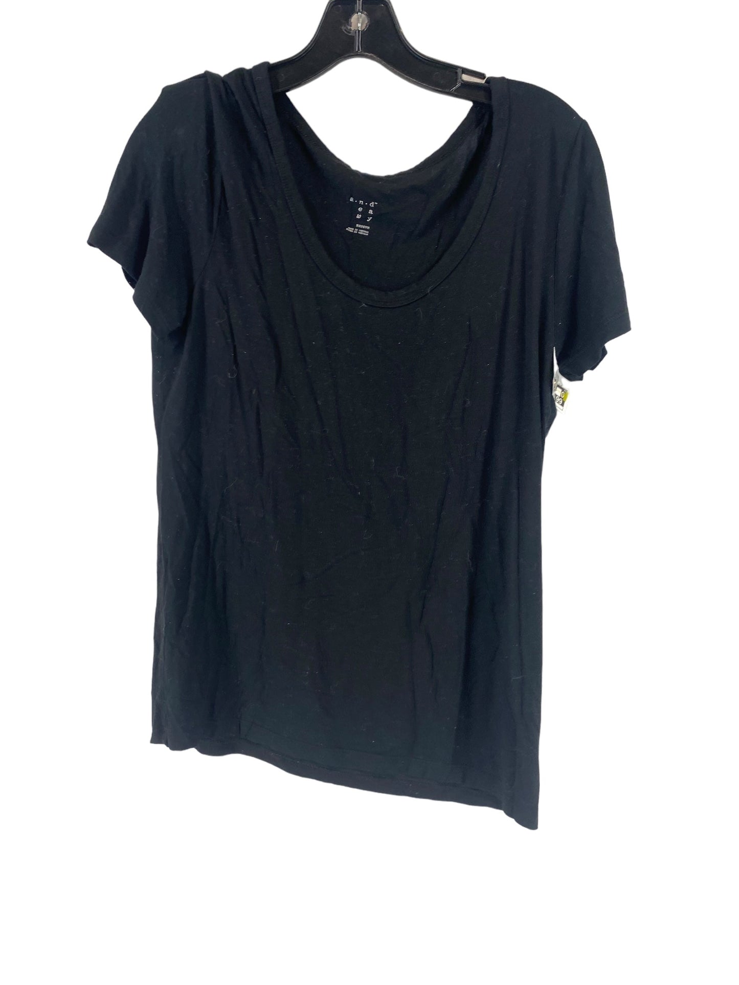 Black Top Short Sleeve Basic A New Day, Size M