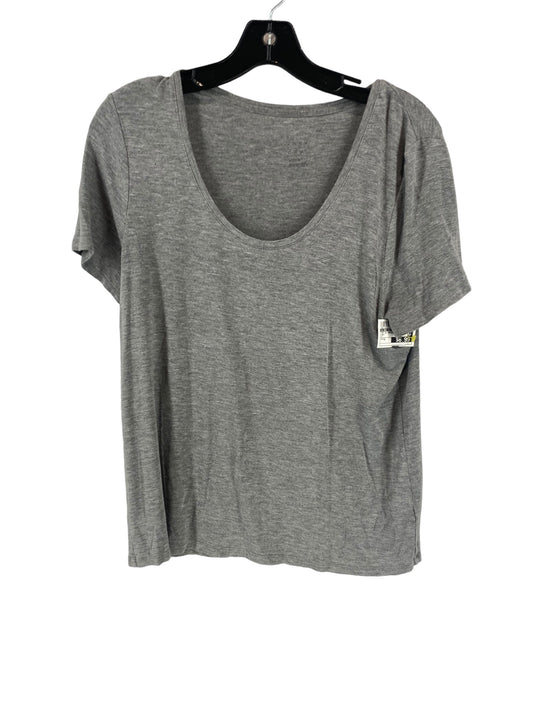 Grey Top Short Sleeve Basic A New Day, Size M