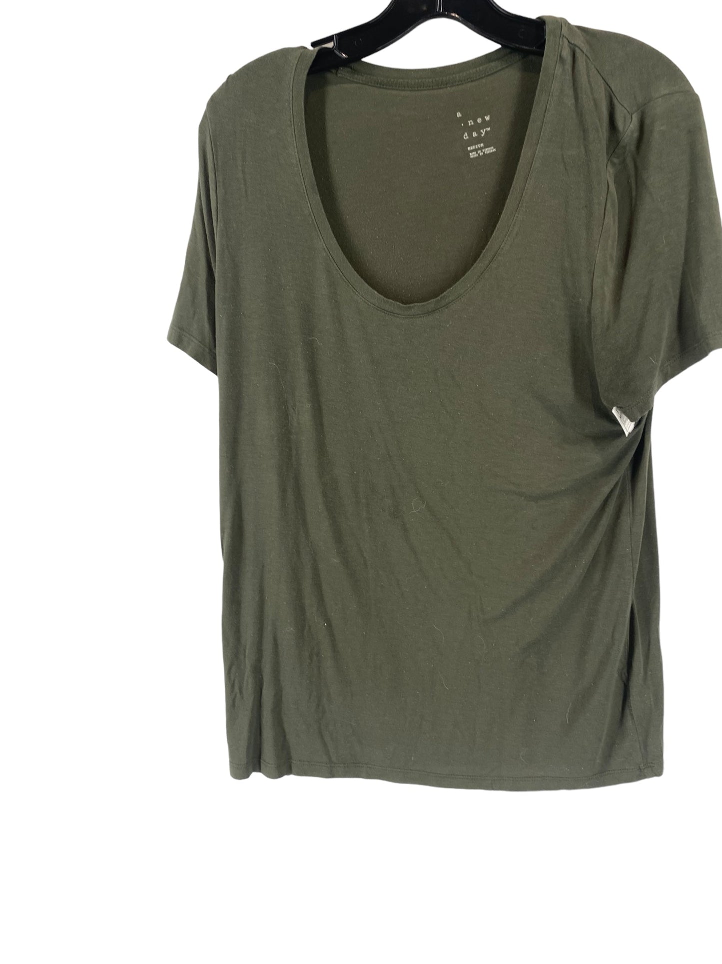 Green Top Short Sleeve Basic A New Day, Size M