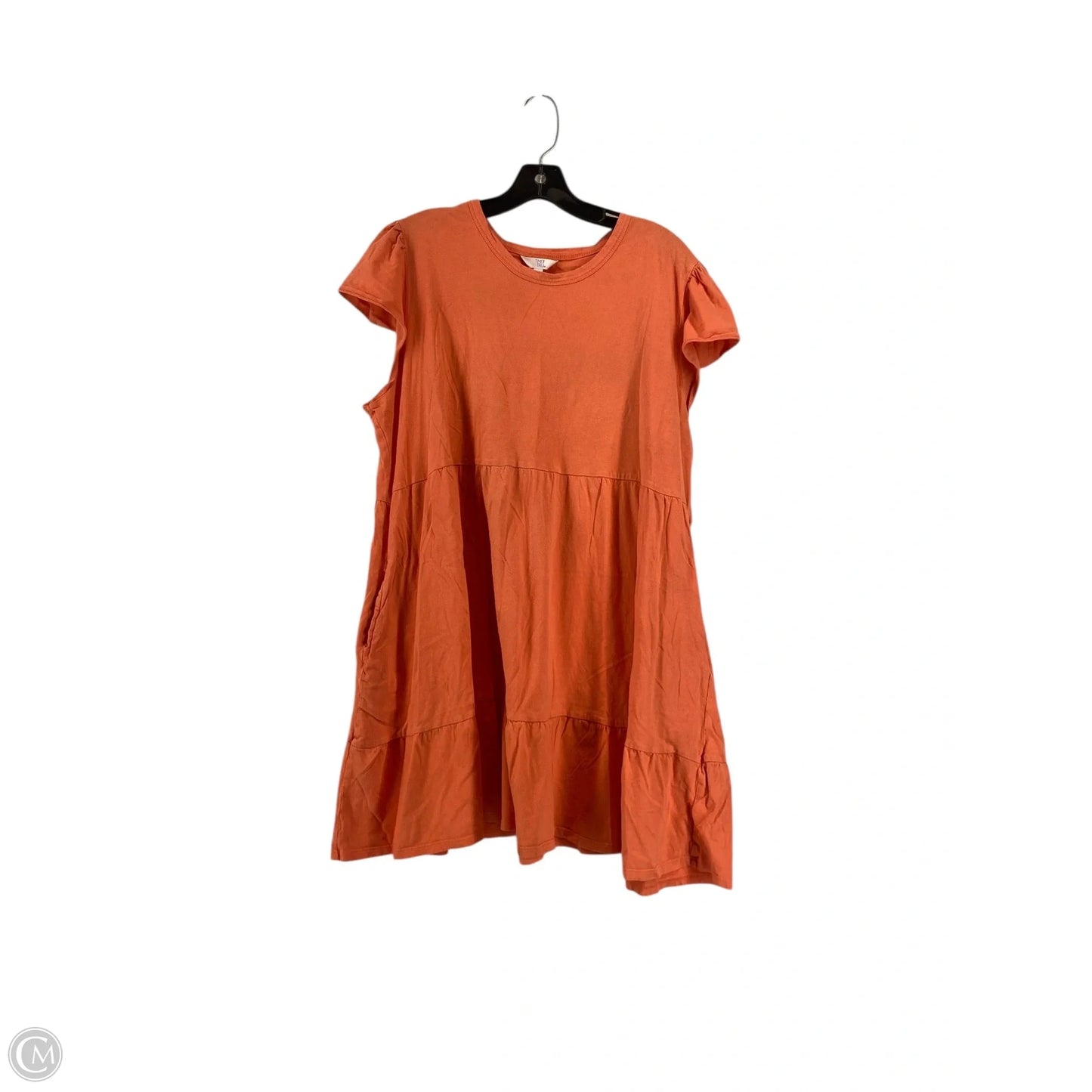 Dress Casual Short By Time And Tru In Coral, Size: Xxl
