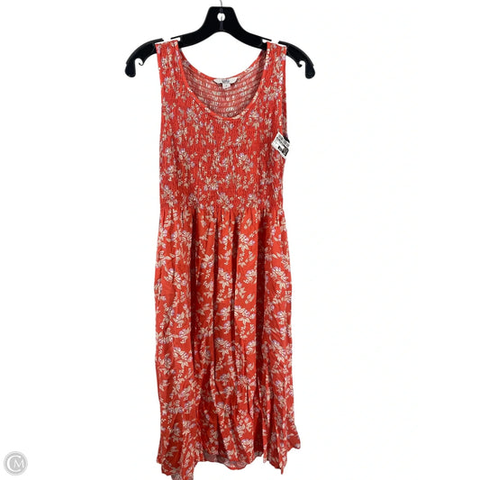 Dress Casual Midi By Croft And Barrow In Coral, Size: S