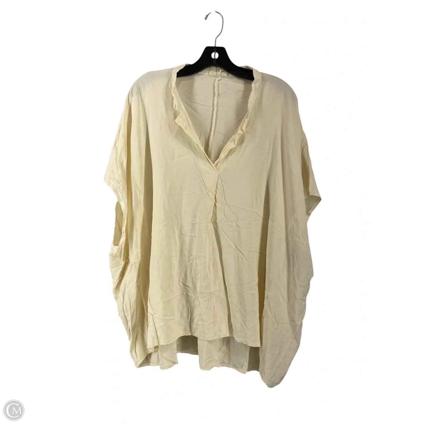 Top Short Sleeve By Easel In Cream, Size: M