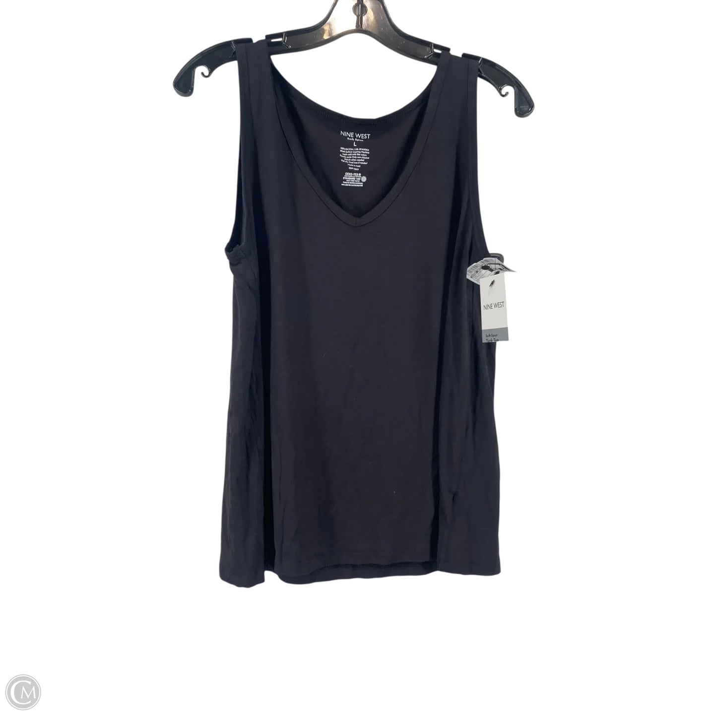 Top Sleeveless By Nine West In Black, Size: L