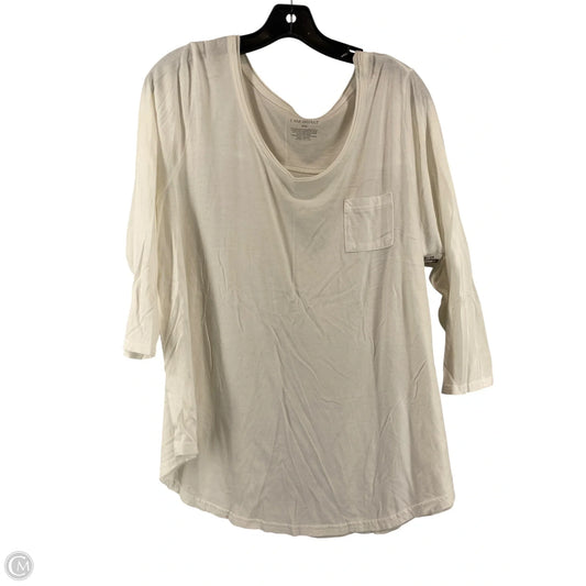 Top Long Sleeve By Lane Bryant In White, Size: 18
