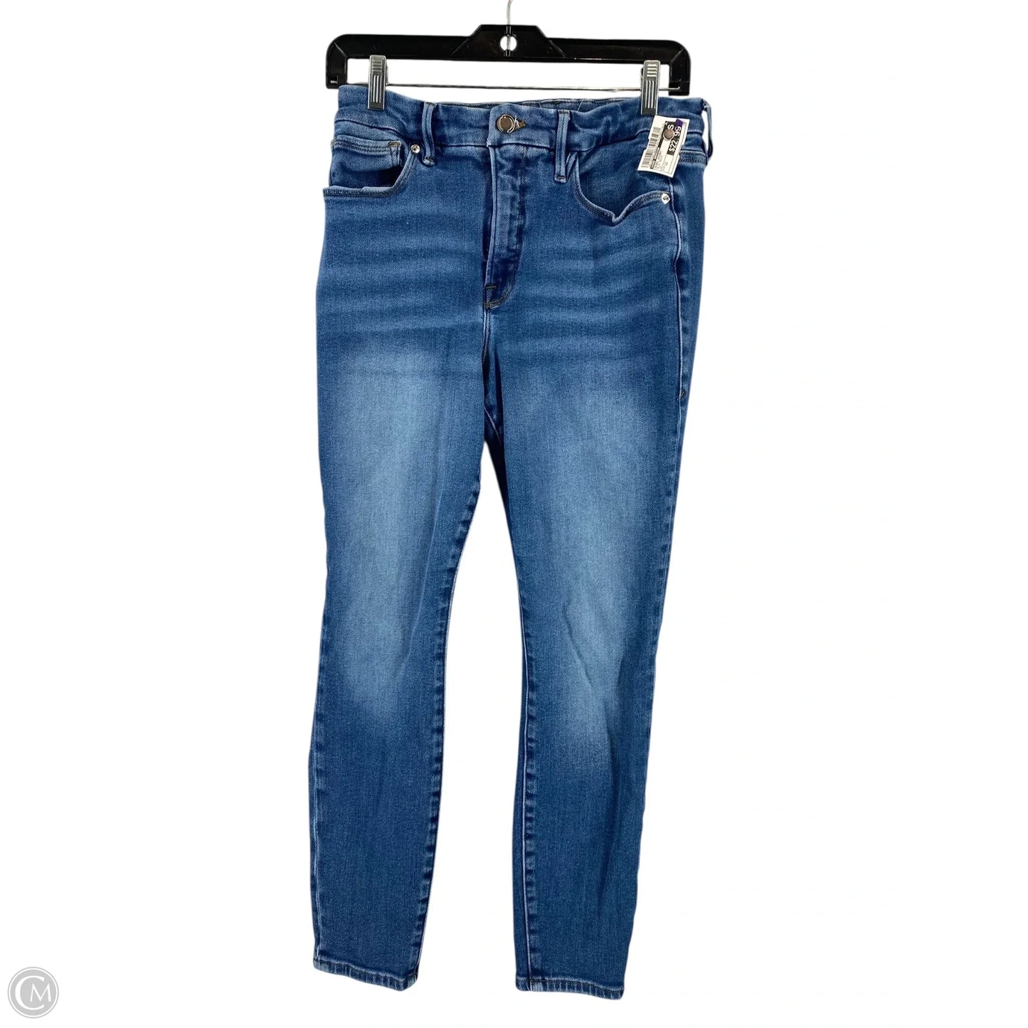 Jeans Skinny By Good American In Blue Denim, Size: 12
