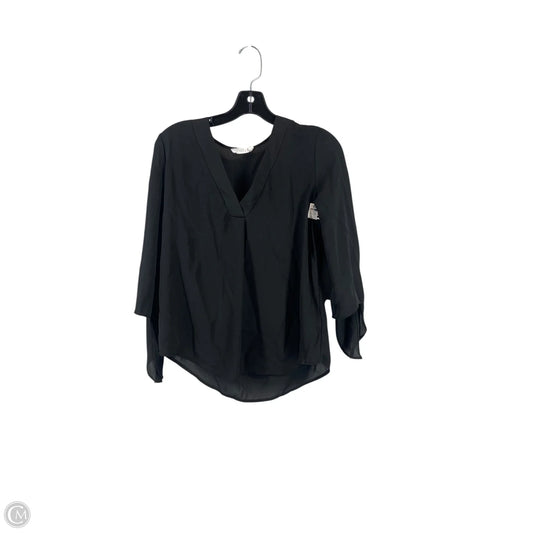 Top Long Sleeve Basic By Lush In Black, Size: S