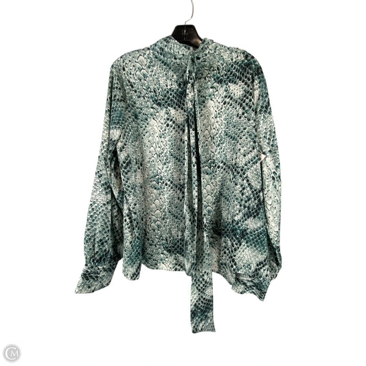 Top Long Sleeve By Worthington In Green, Size: Xl