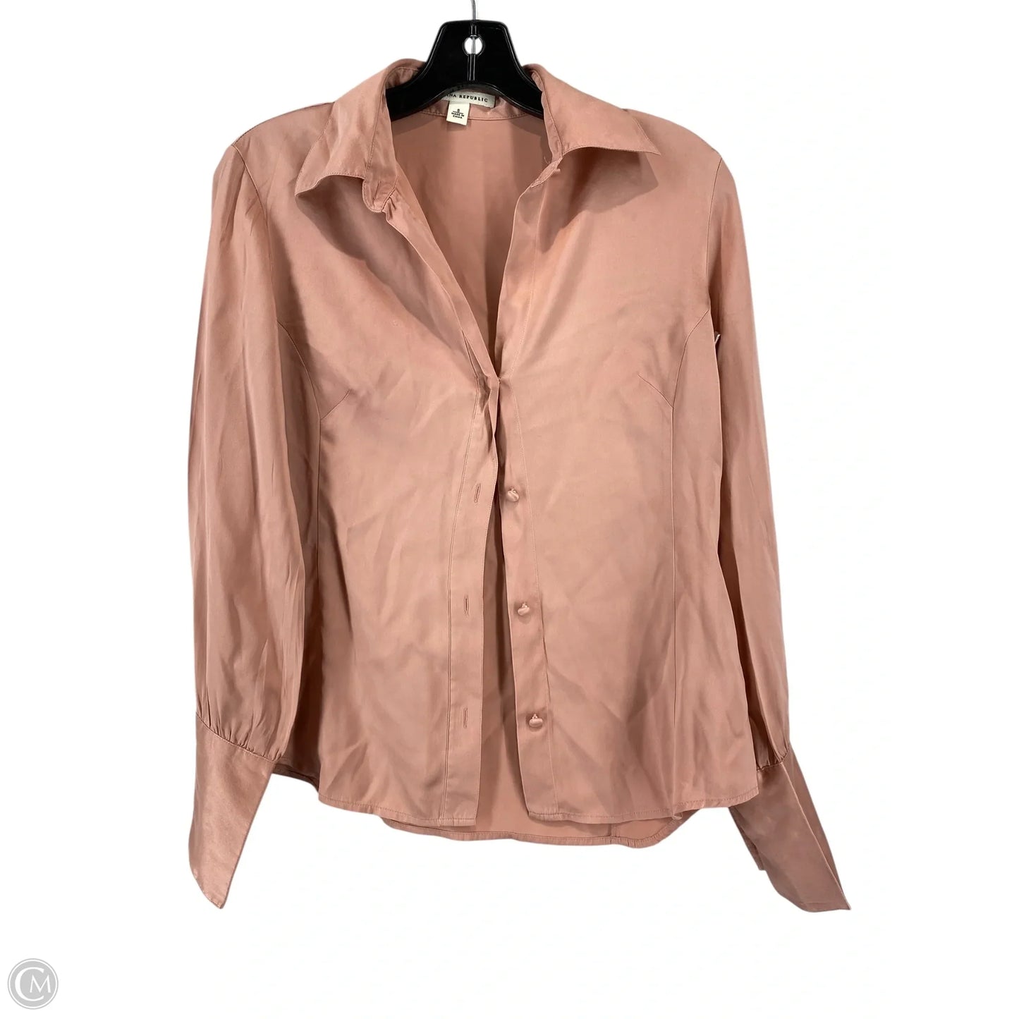 Top Long Sleeve By Banana Republic In Pink, Size: S