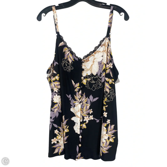 Top Sleeveless By Torrid In Floral Print, Size: 0