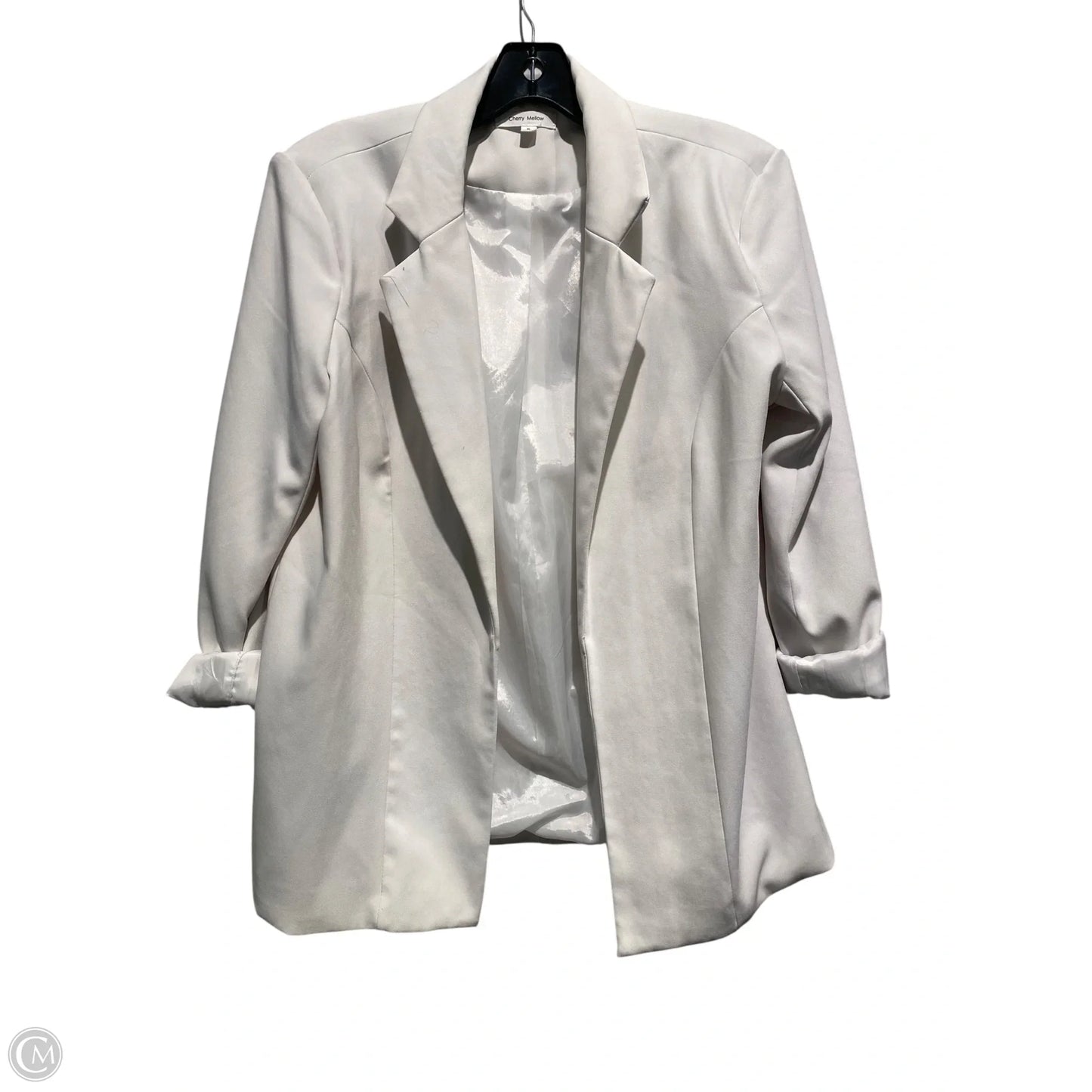 Blazer By Clothes Mentor In White, Size: S