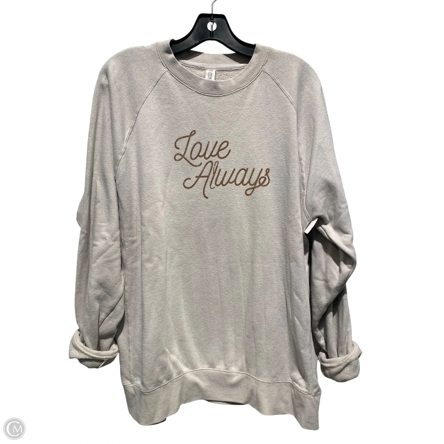Sweatshirt Crewneck By Clothes Mentor In Cream, Size: Xl