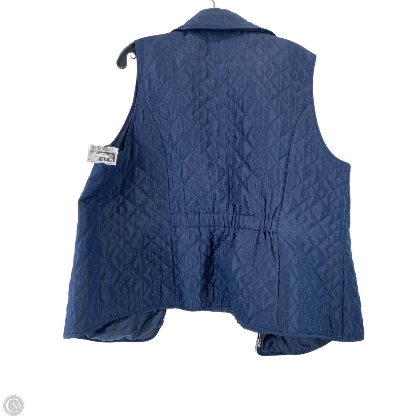 Vest Puffer & Quilted By Cj Banks In Navy, Size: Xl