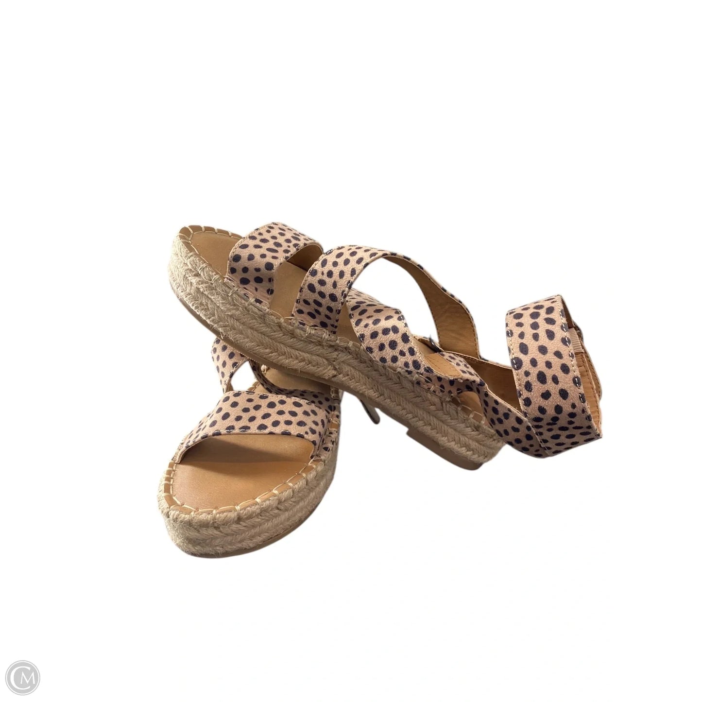 Sandals Heels Platform By Clothes Mentor In Animal Print, Size: 6