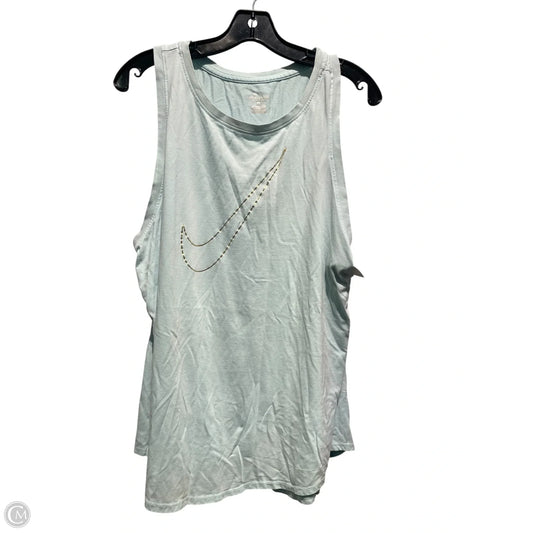 Athletic Tank Top By Nike In Teal, Size: 1x