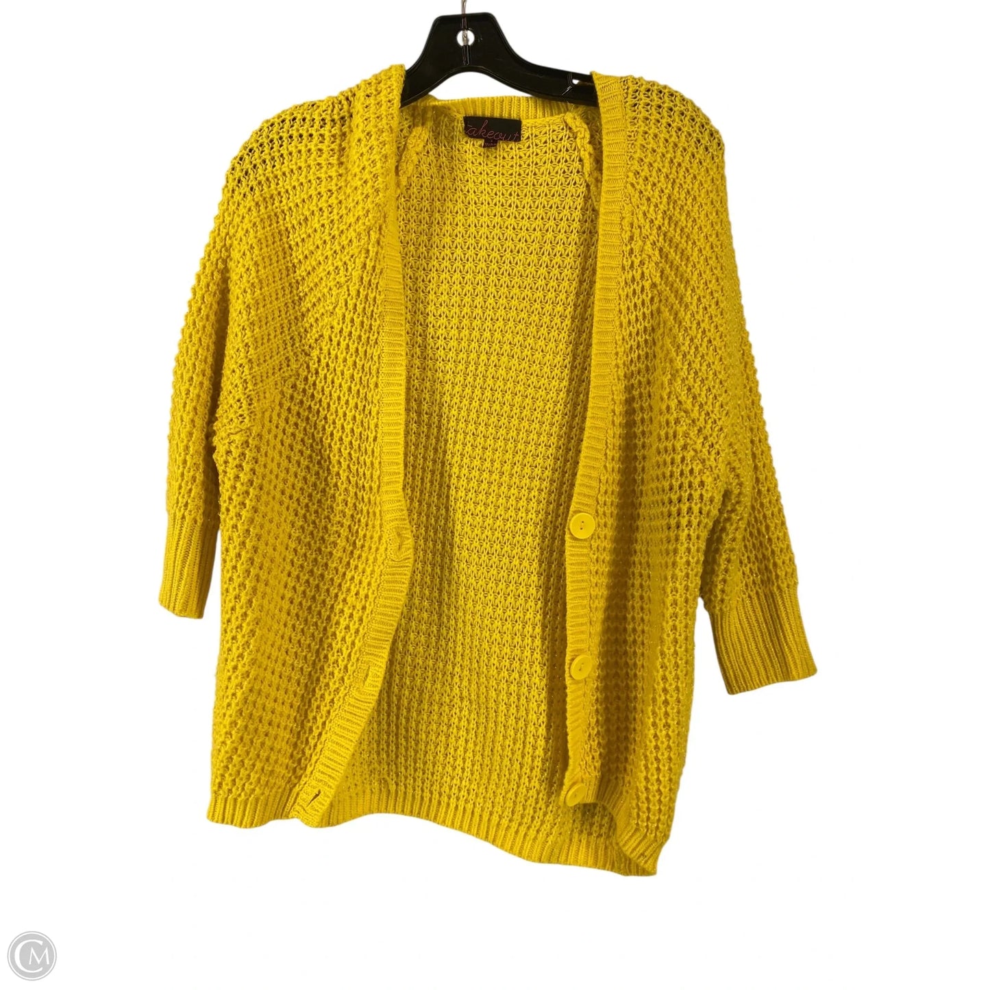 Cardigan By Takeout In Yellow, Size: S