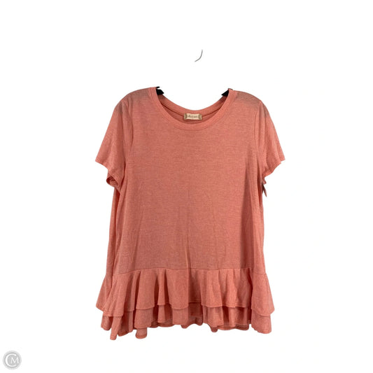 Top Short Sleeve By Altard State In Pink, Size: L