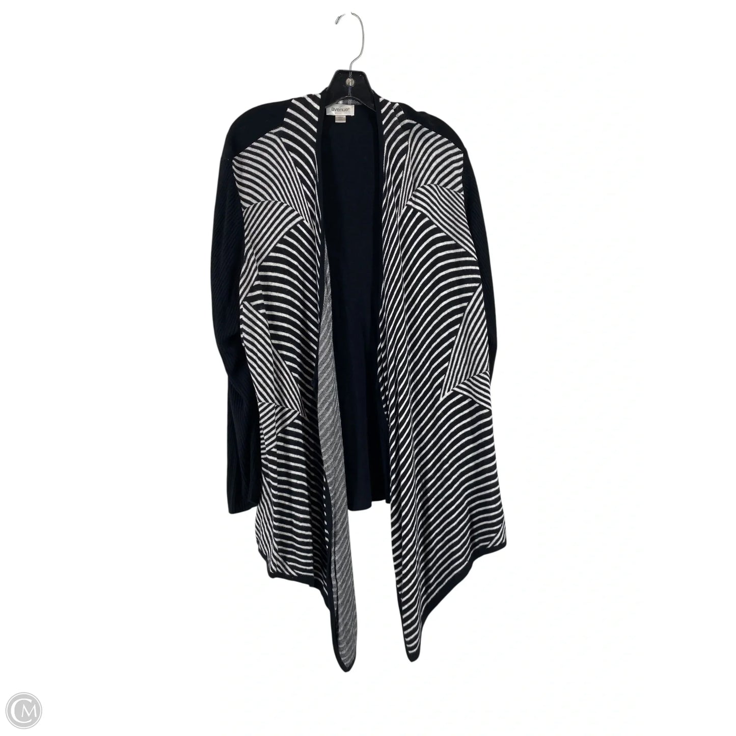 Cardigan By Avenue In Black & White, Size: 22