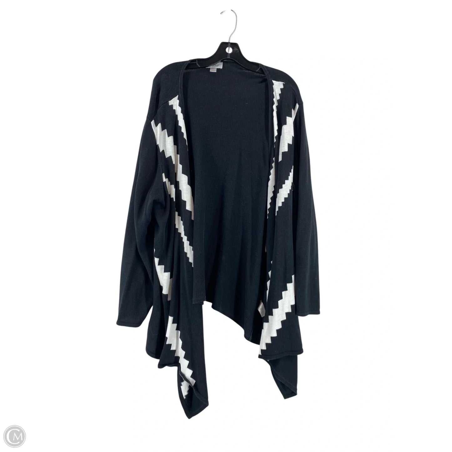 Cardigan By Avenue In Black & White, Size: 22