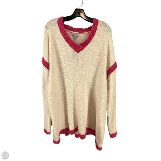 Sweater By Clothes Mentor In Cream, Size: L