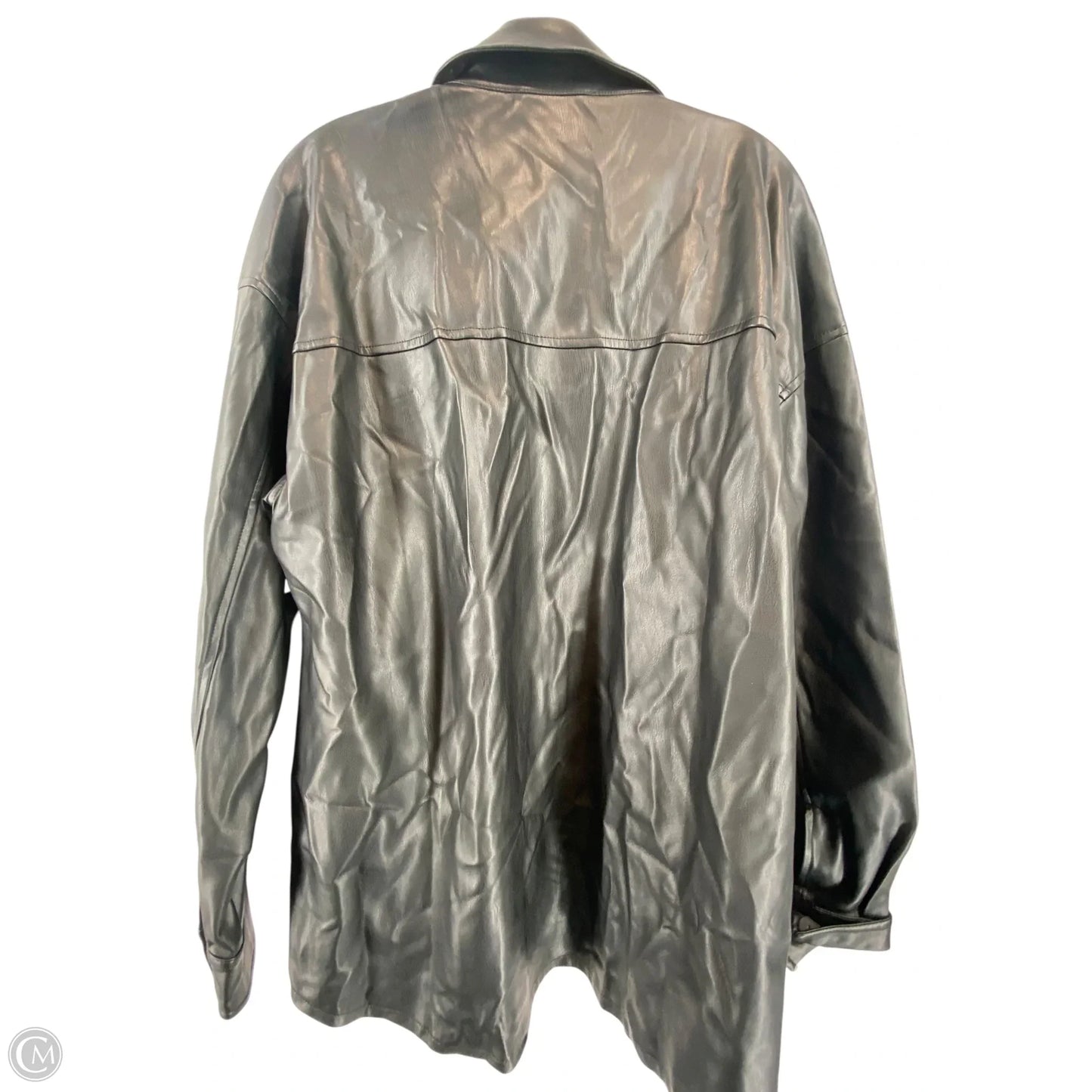 Jacket Leather By Double Zero In Black, Size: L