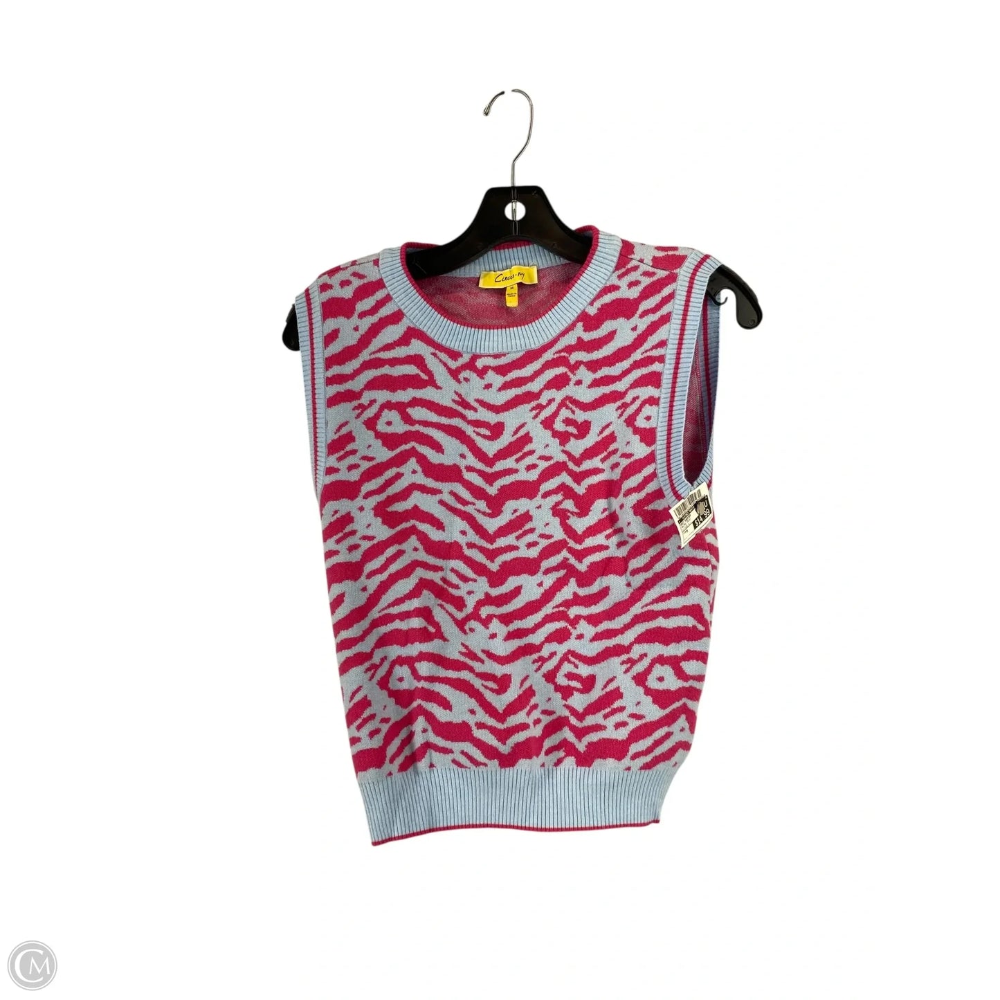 Vest Sweater By Clothes Mentor In Animal Print, Size: M