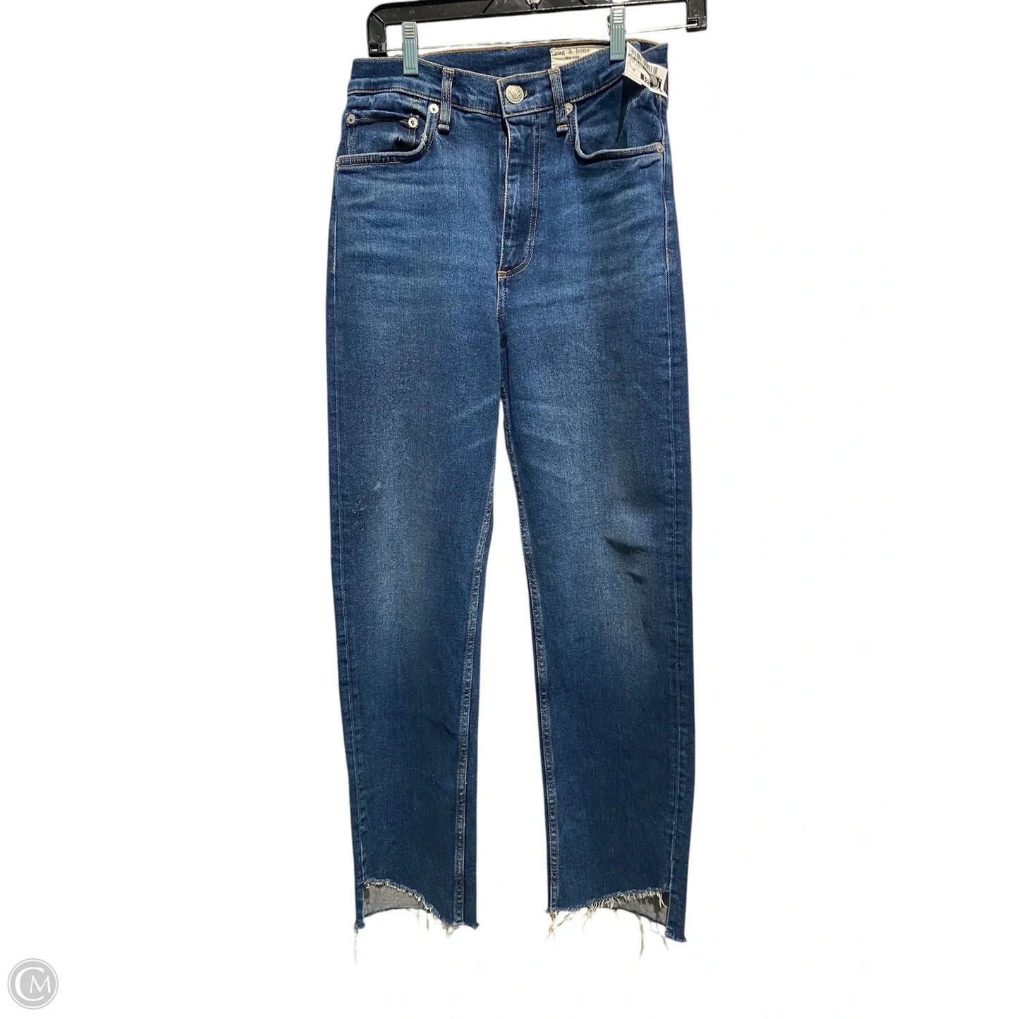 Jeans Straight By Rag And Bone In Blue Denim, Size: 26
