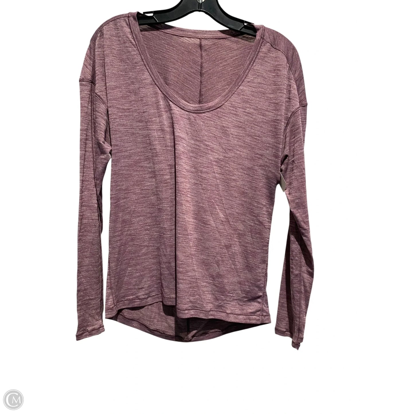 Athletic Top Long Sleeve Collar By Lululemon In Purple, Size: M