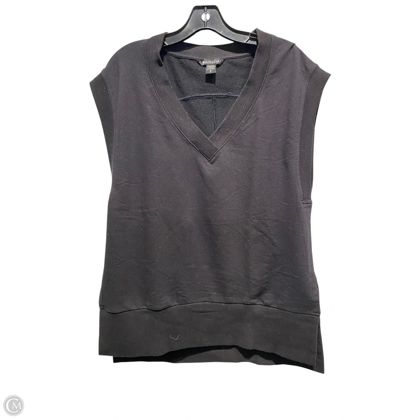 Athletic Top Short Sleeve By Athleta In Black, Size: S