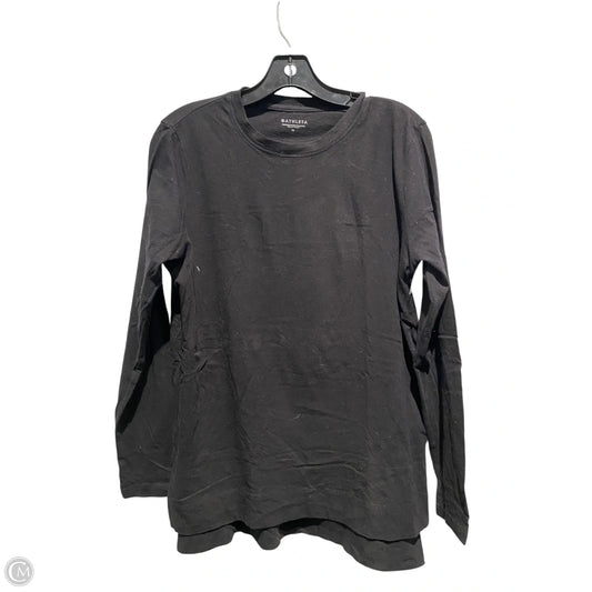 Athletic Top Long Sleeve Collar By Athleta In Black, Size: M