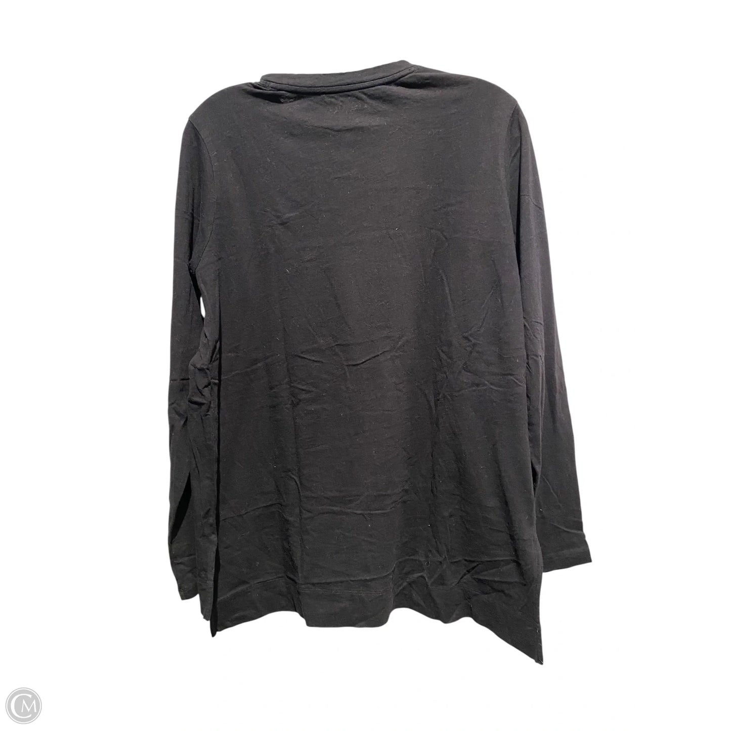 Athletic Top Long Sleeve Collar By Athleta In Black, Size: M