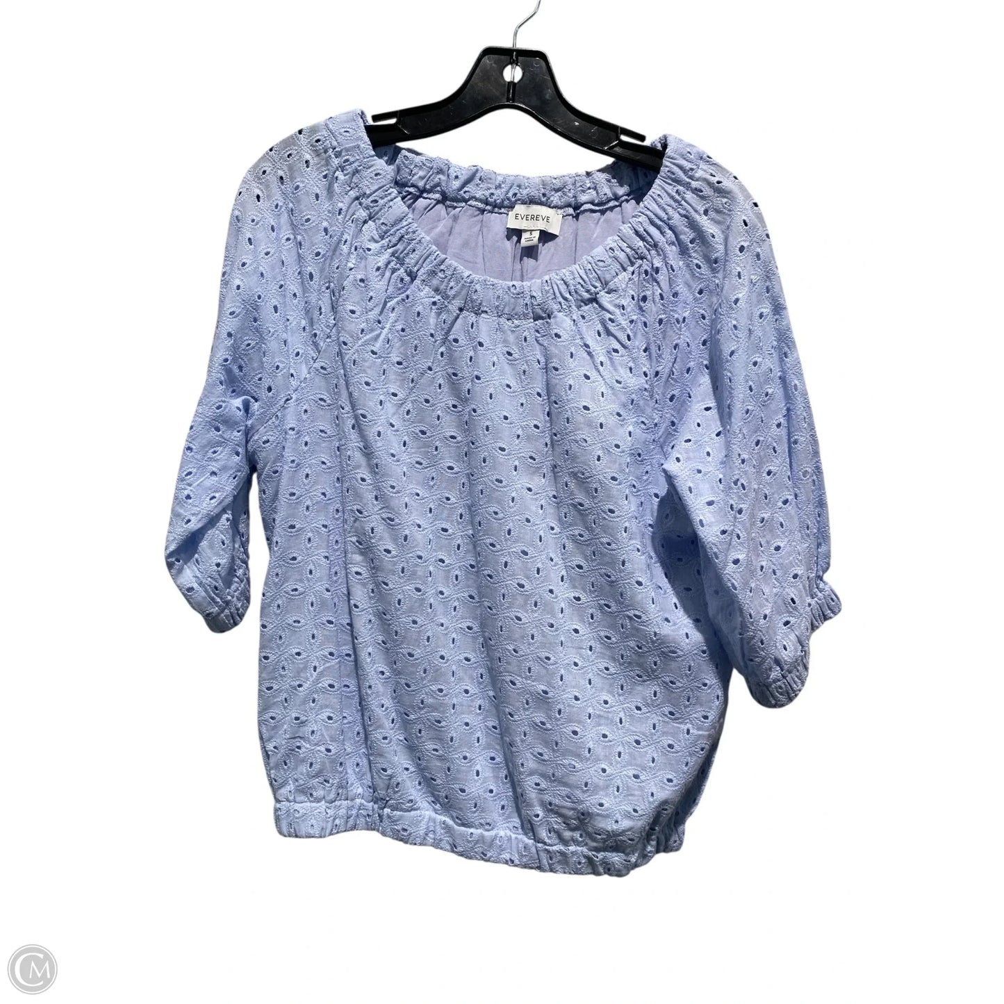 Top 3/4 Sleeve By Evereve In Blue, Size: S