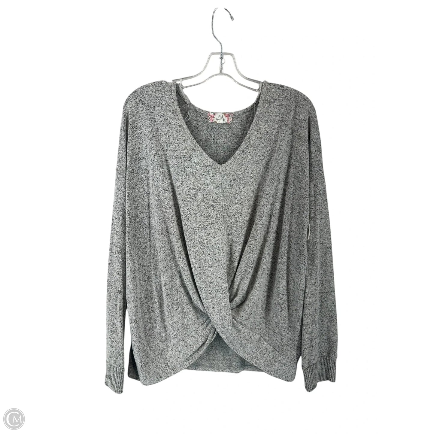 Top Long Sleeve By Pink Republic In Grey, Size: Xl