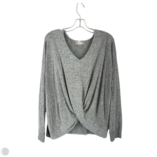 Top Long Sleeve By Pink Republic In Grey, Size: Xl
