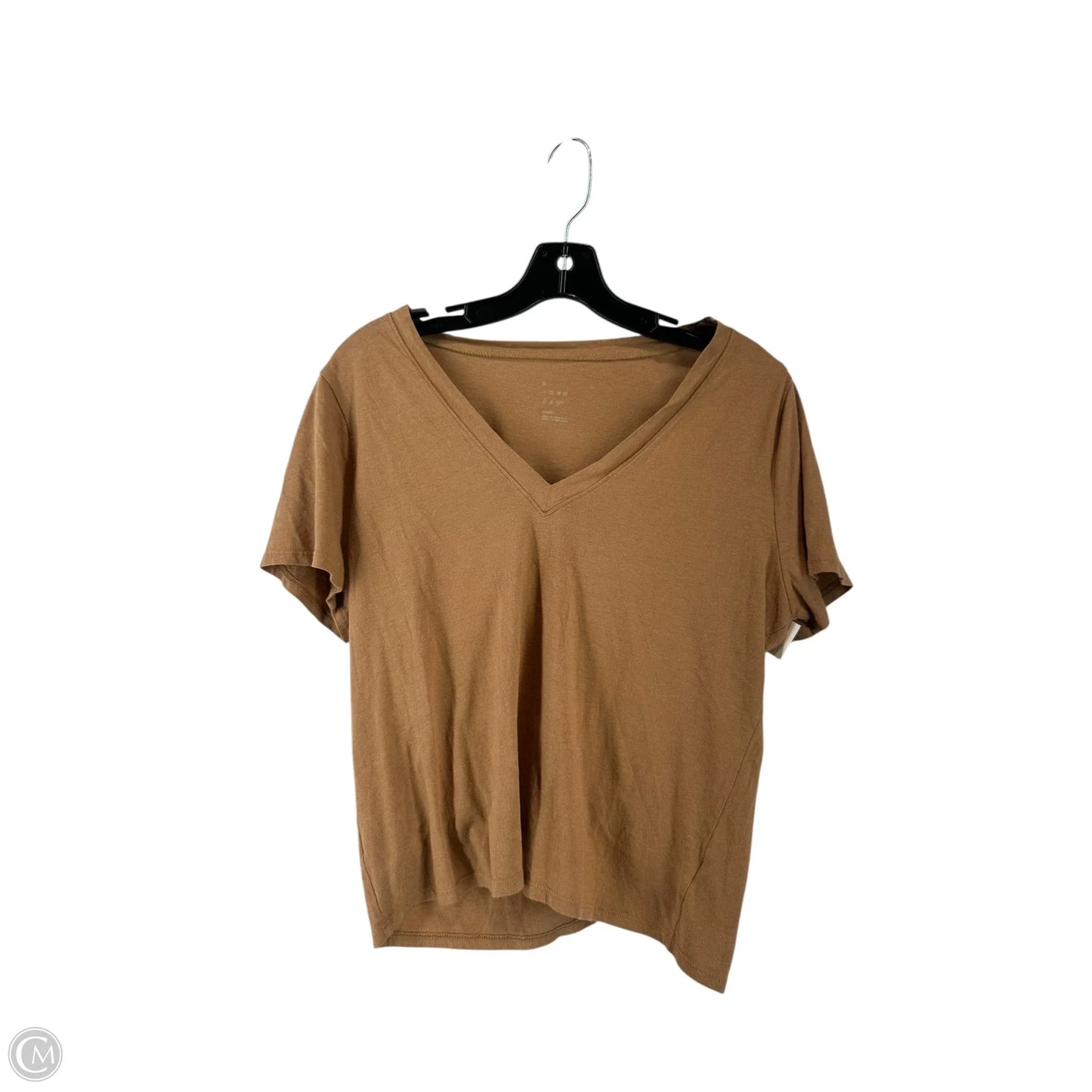 Top Short Sleeve Basic By A New Day In Brown, Size: M