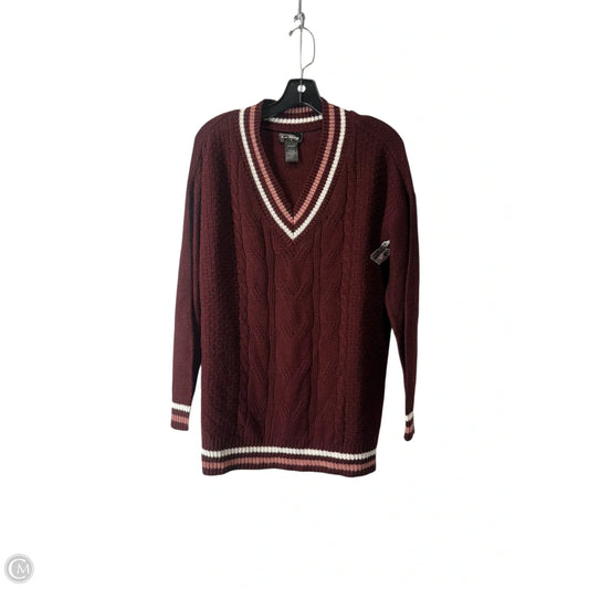 Sweater By Clothes Mentor In Maroon, Size: L