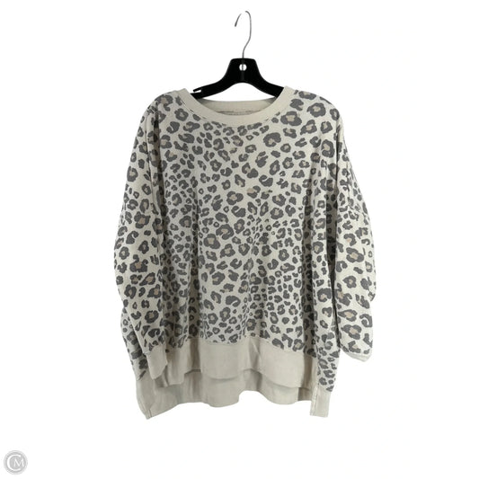 Top Long Sleeve By Ocean Drive In Animal Print, Size: S
