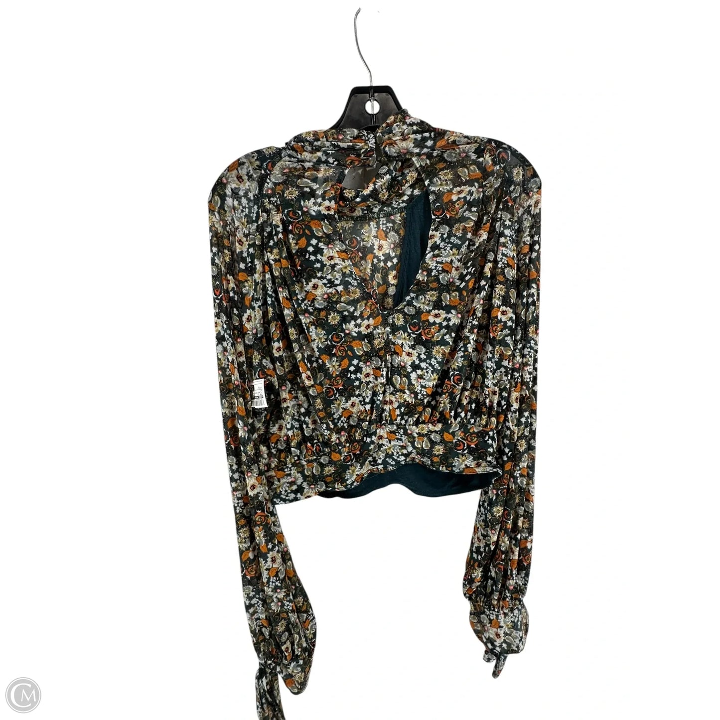Top Long Sleeve By Free People In Floral Print, Size: M