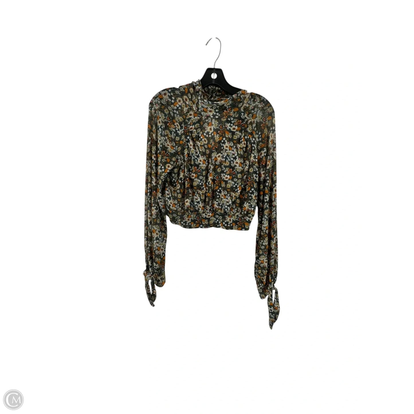 Top Long Sleeve By Free People In Floral Print, Size: M