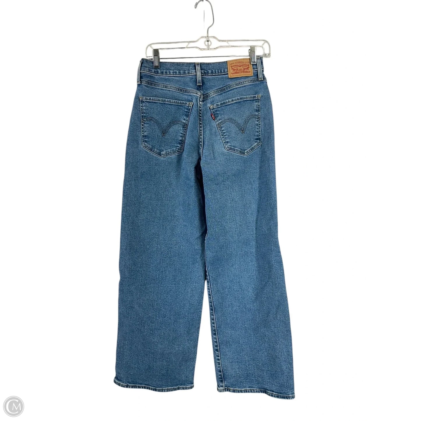 Jeans Wide Leg By Levis In Blue Denim, Size: 28
