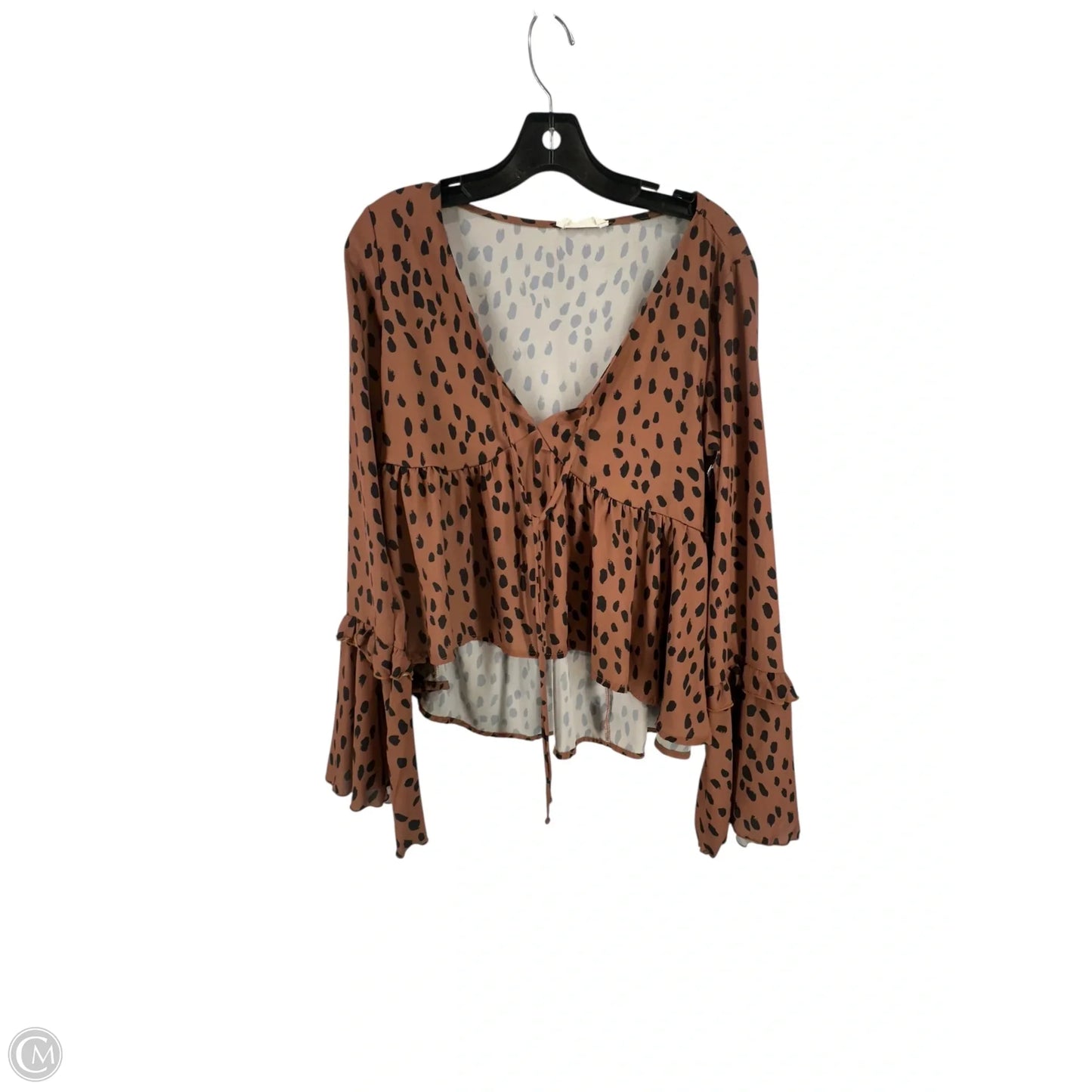 Top Long Sleeve By Clothes Mentor In Animal Print, Size: L