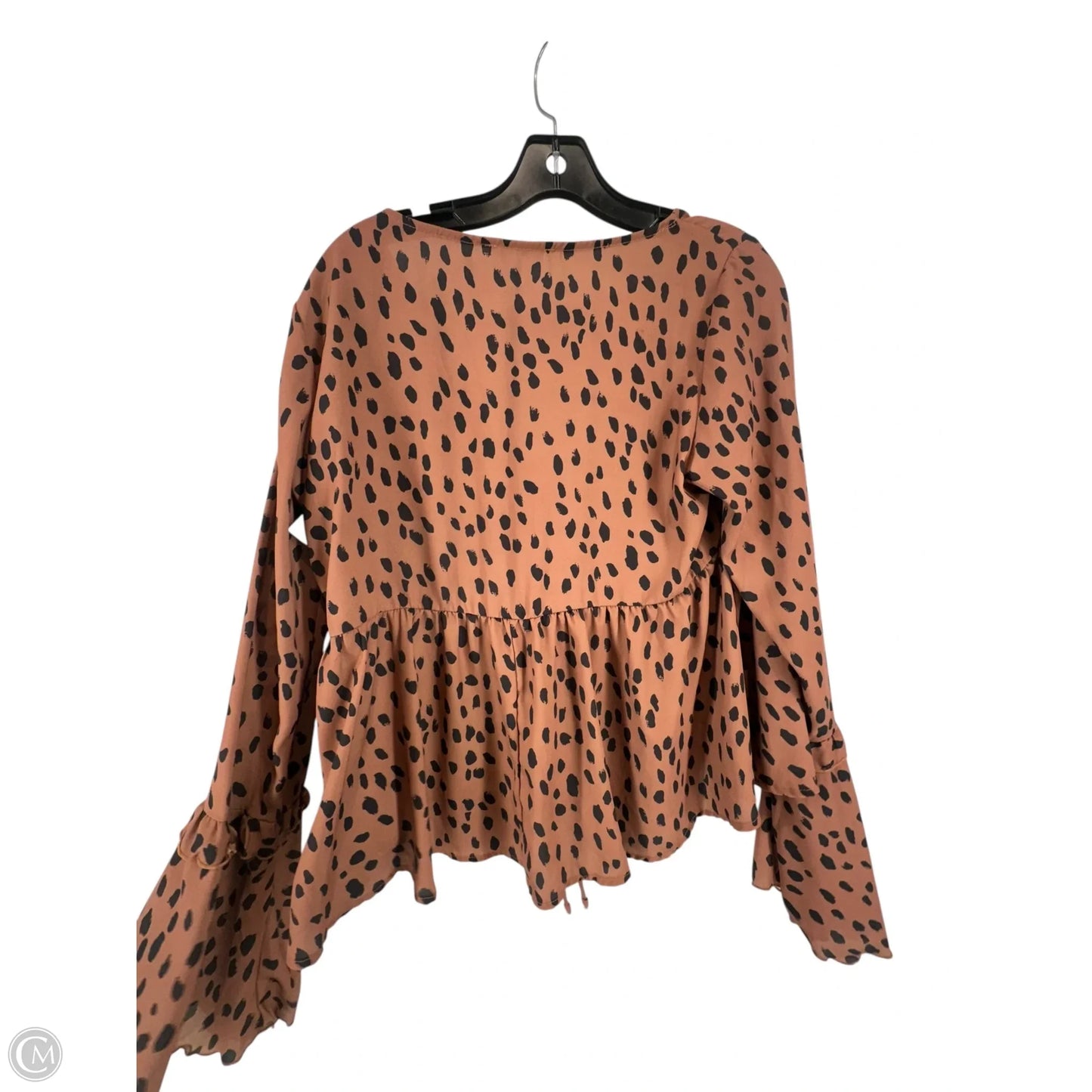 Top Long Sleeve By Clothes Mentor In Animal Print, Size: L