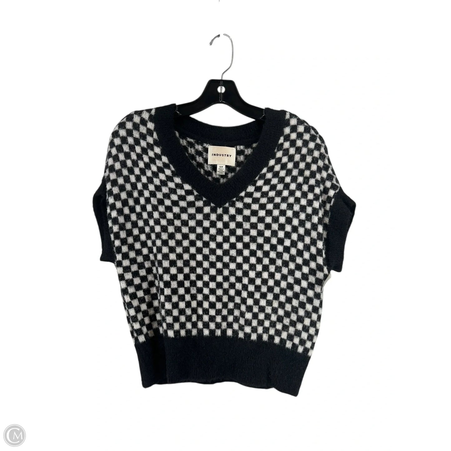 Vest Sweater By Industry In Checkered Pattern, Size: S